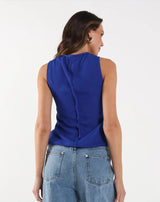 Nicola Sleeveless Top - Cobalt Blue