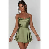 Eve Mini Satin Playsuit