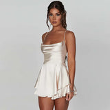 Eve Mini Satin Playsuit