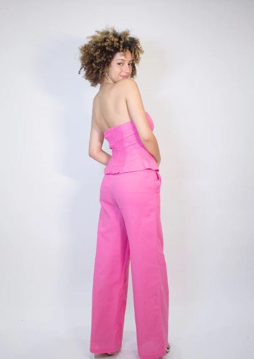 Aimee Strapless Top - Pink - Go - Dolly