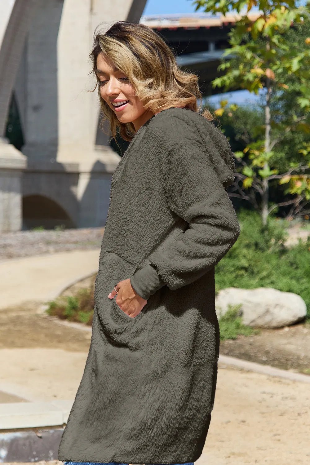 Alba Hooded Teddy Bear Jacket - Deep Red - Go - Dolly