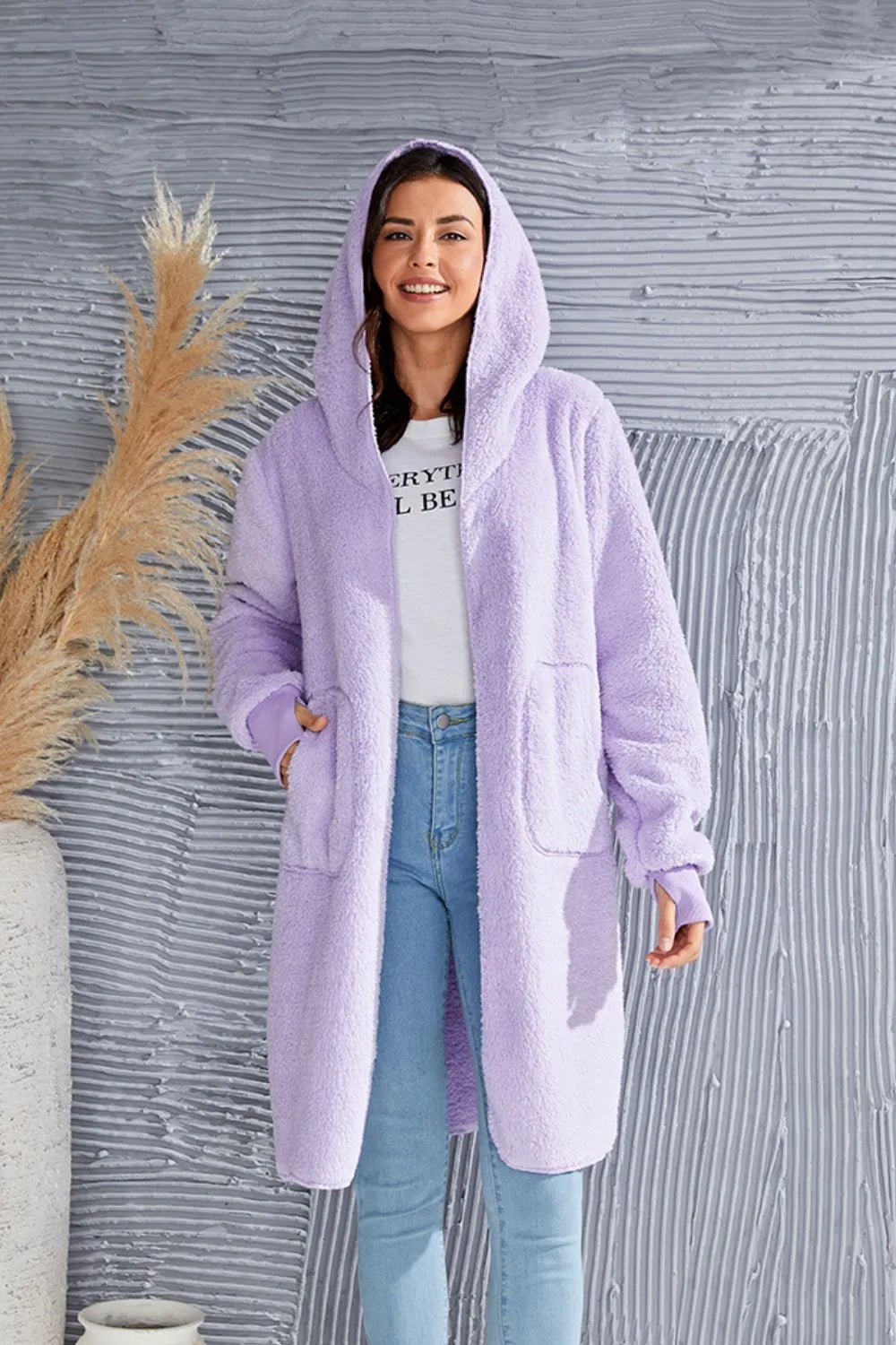 Alba Hooded Teddy Bear Jacket - Deep Red - Go - Dolly