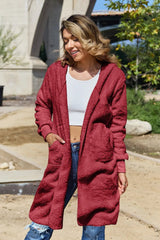 Alba Hooded Teddy Bear Jacket - Deep Red - Go - Dolly