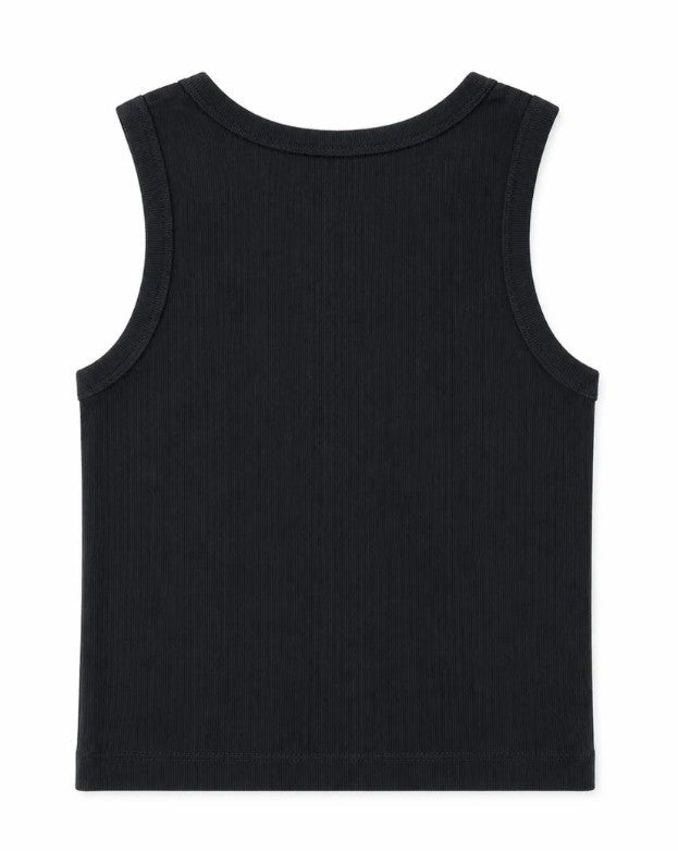 Alba Ribbed Tank - Black - Go-Dolly