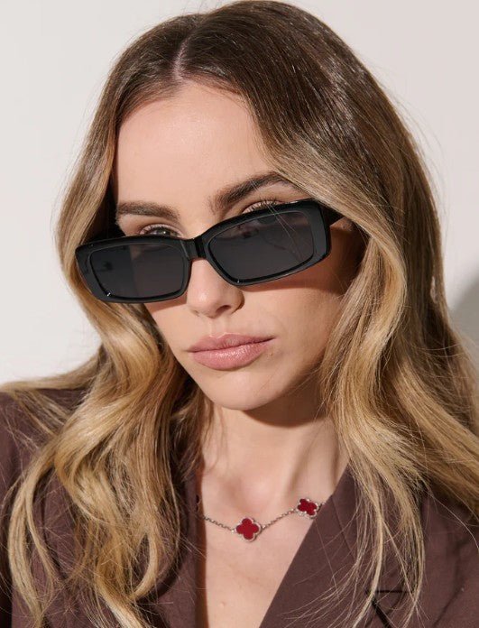 Andie Rectangular Sunglasses - Black - Go - Dolly