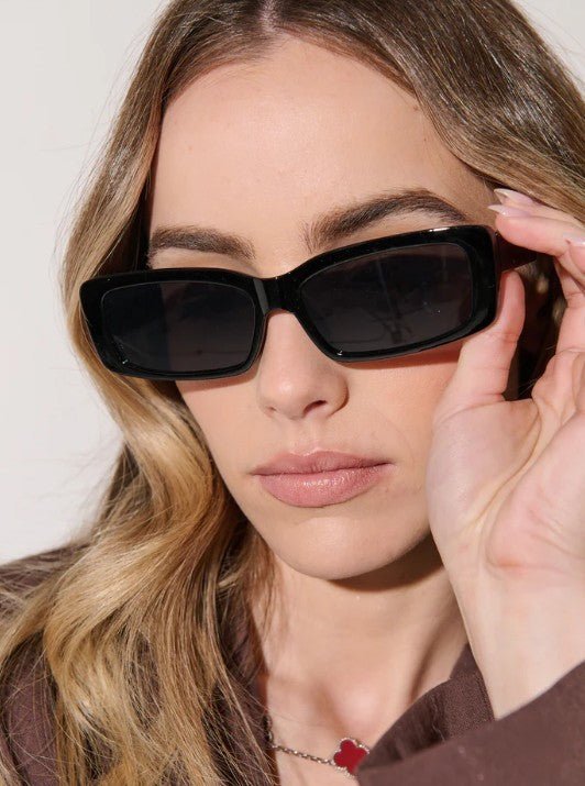Andie Rectangular Sunglasses - Black - Go - Dolly