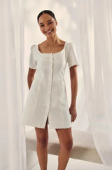 Annabelle Mini Dress - White - Go - Dolly