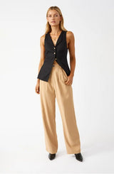 Arch Linen Vest - Black - Go-Dolly