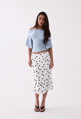 Aria Off The Shoulder Top - Light Blue - Go - Dolly
