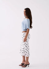Aria Off The Shoulder Top - Light Blue - Go - Dolly