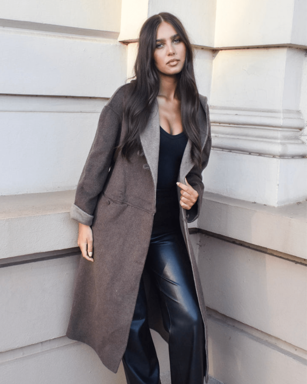 Astrid Wool Blend Jacket - Brown - Go - Dolly