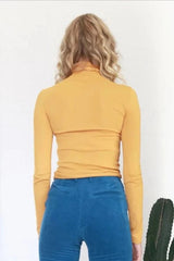 Ava Skivvy top - Mustard - Go - Dolly