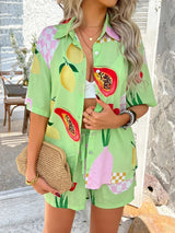 Back to You Shorts and Top Set - Blue and Green - Go - Dolly