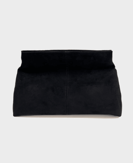 Becca Suede Clutch Bag - Black - Go - Dolly