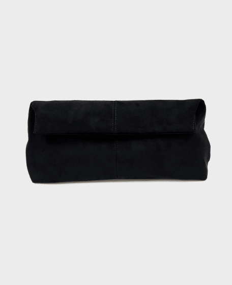 Becca Suede Clutch Bag - Black - Go - Dolly