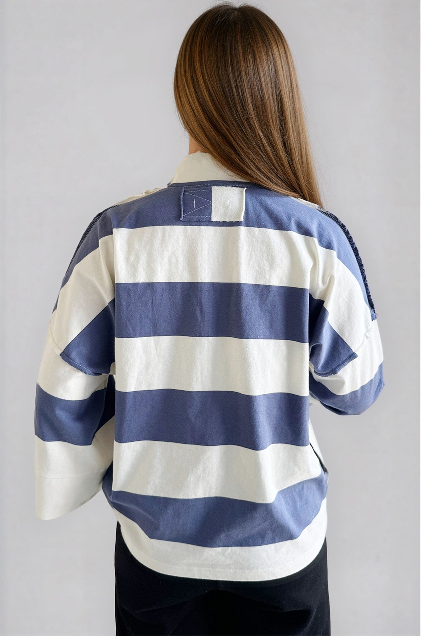 Bellevue Pullover Sweater - Blue Striped - Go - Dolly
