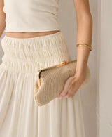 Bianca Straw Clutch Bag - Beige - Go - Dolly