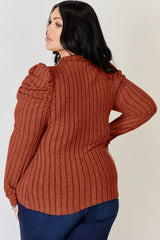 Charli Long Sleeve Top - Rust - Go-Dolly