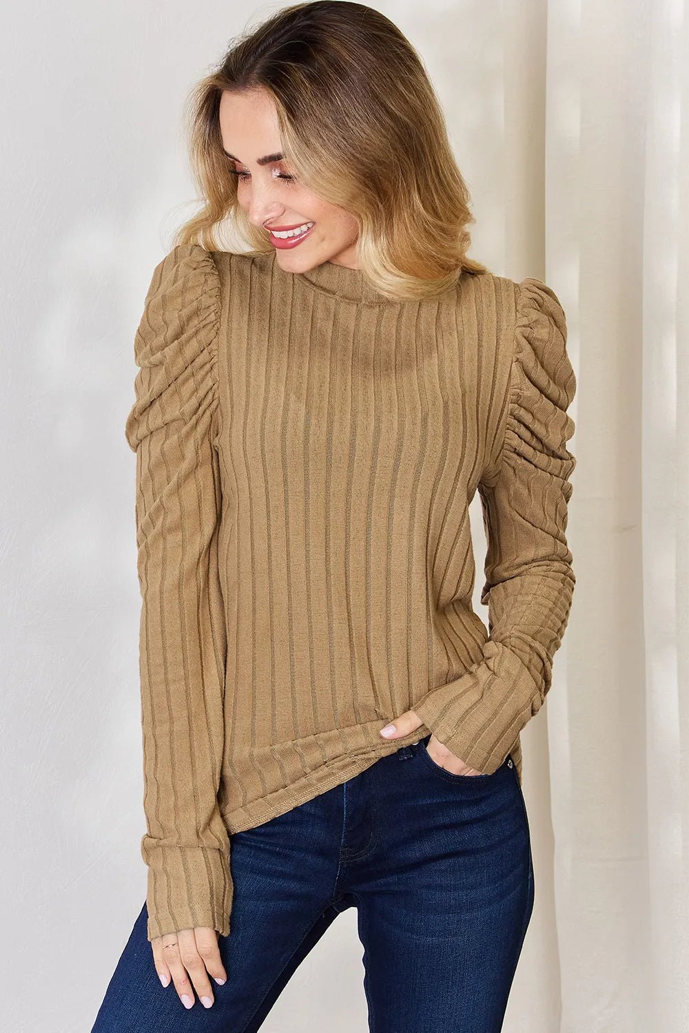 Charli Long Sleeve Top - Rust - Go-Dolly