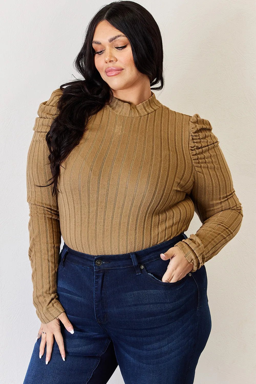 Charli Long Sleeve Top - Rust - Go-Dolly