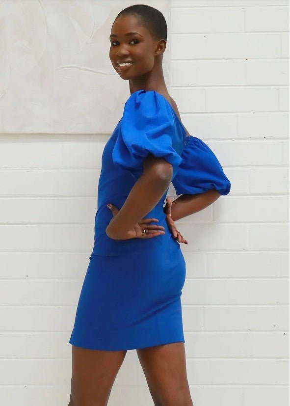 Charlie Mini Dress - Royal Blue - Go - Dolly