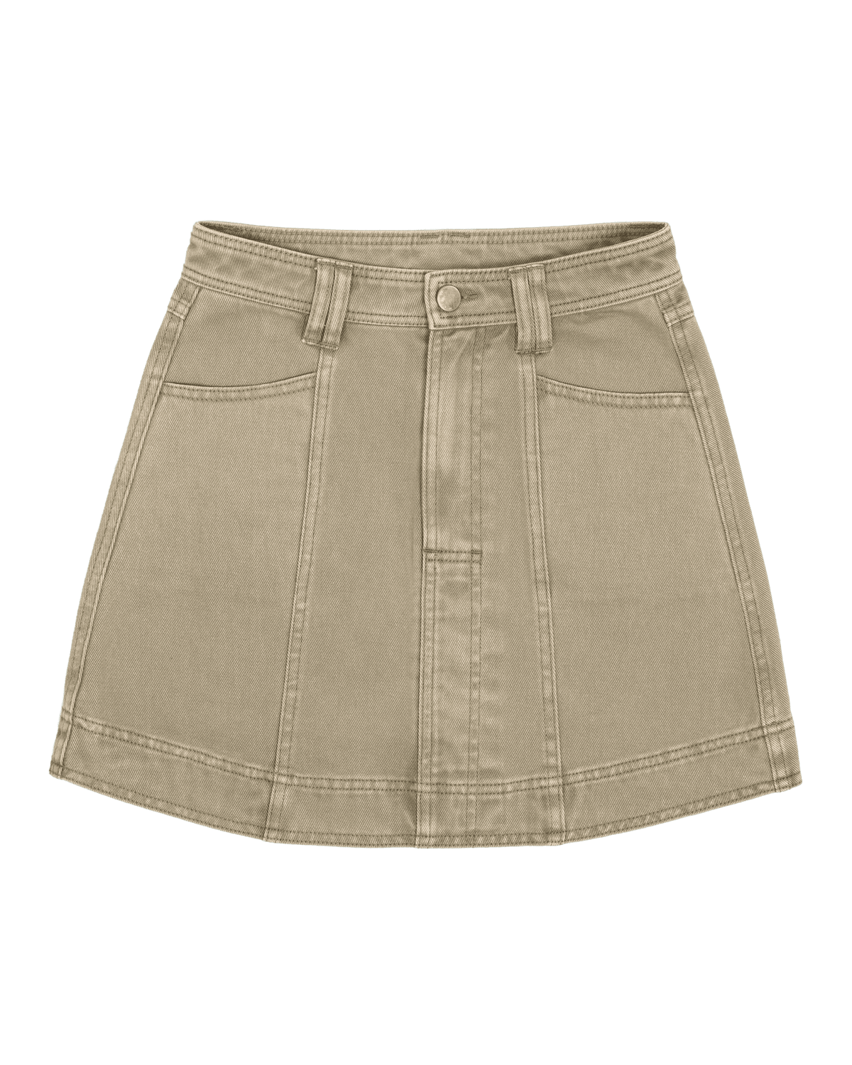 Clare Denim Mini Skirt - Olive - Go - Dolly