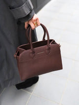 Clemence Medium Tote Bag – Brown Leather - Go - Dolly