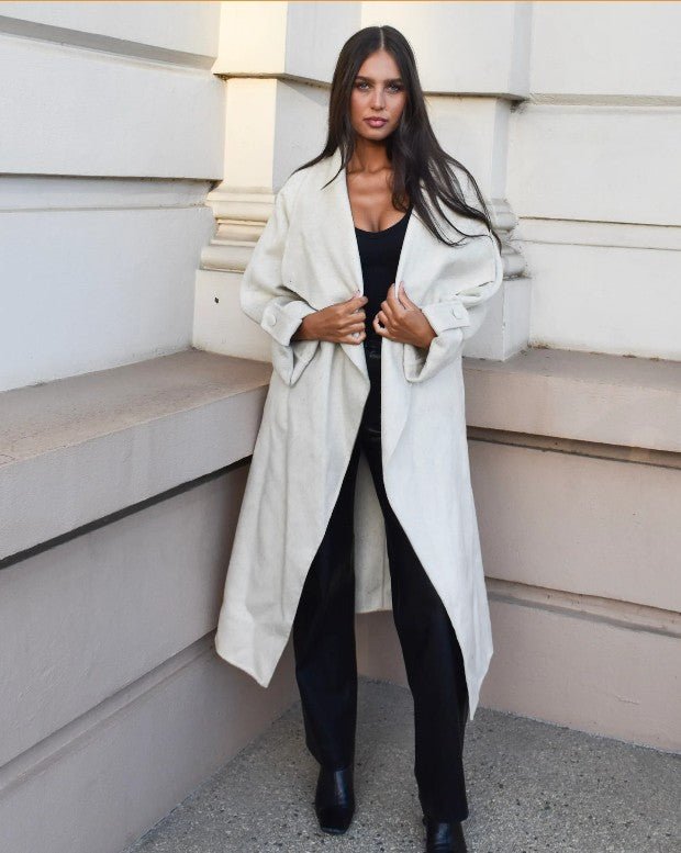 Cleo Wool Blend Jacket - Ivory - Go - Dolly