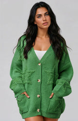 Codie Relaxed Fit Cardigan - Light Green - Go - Dolly