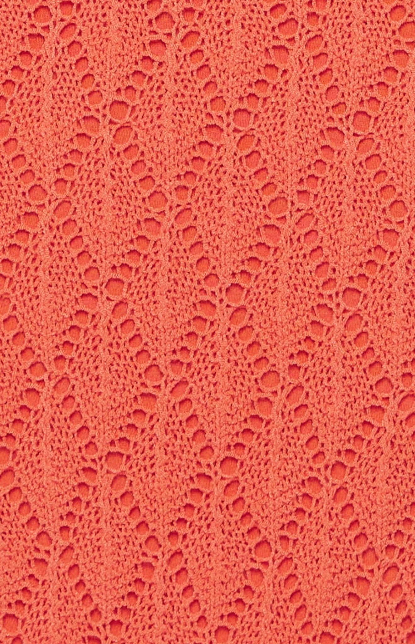 Crochet Knit Top and Maxi Skirt Set with Slip Cami Lining - Coral - Go - Dolly