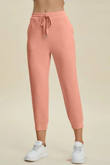 Cuba High Waisted Cropped Pants - Pink - Go - Dolly