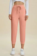Cuba High Waisted Cropped Pants - Pink - Go - Dolly