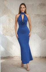 Elektra Backless Maxi Dress - Royal Blue - Go - Dolly
