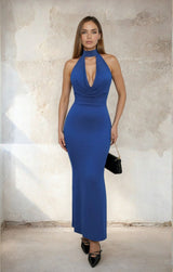 Elektra Backless Maxi Dress - Royal Blue - Go - Dolly