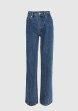 Elina Straight Leg Jeans - Mid Blue - Go-Dolly