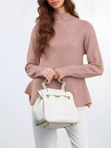 Ellie Peplum Sweater – Grey - Go - Dolly