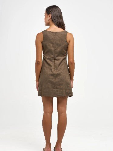 Finn Mini Dress - Brown - Go - Dolly