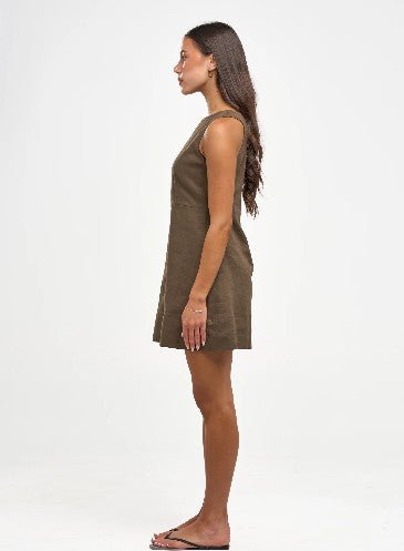 Finn Mini Dress - Brown - Go - Dolly