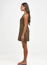Finn Mini Dress - Brown - Go - Dolly
