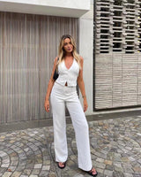 Flair Set in white, styled for a polished outdoor occasion