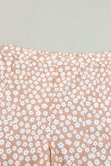 Floral Wide Leg Pants - Apricot - Go - Dolly