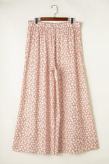 Floral Wide Leg Pants - Apricot - Go - Dolly