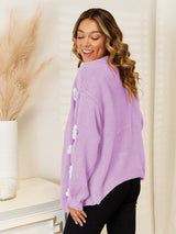 Florence Dropped Shoulder Cardigan - Lavender - Go-Dolly