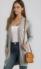 Georgia Long Sleeve Cardigan - Blue - Go - Dolly