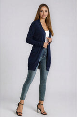 Georgia Long Sleeve Cardigan - Blue - Go - Dolly