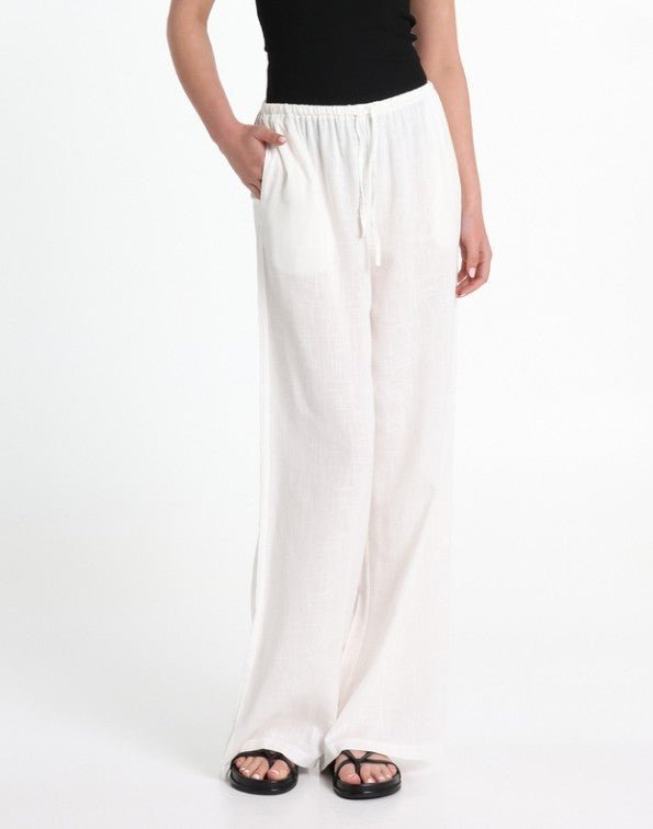 Ginny Relaxed Fit Pants - Cloud White - Go-Dolly