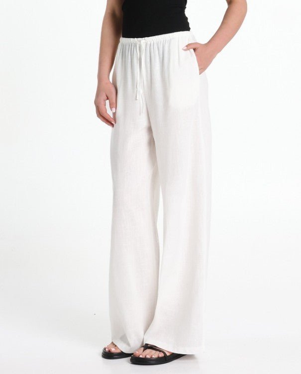 Ginny Relaxed Fit Pants - Cloud White - Go-Dolly
