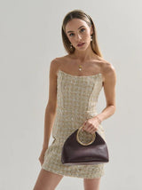 Hailey Statement Handle Bag - Burgundy - Go - Dolly