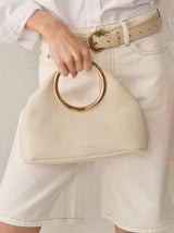 Hailey Statement Handle Bag - White - Go - Dolly