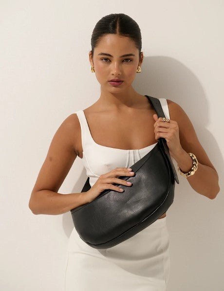 Hobo Crossbody Bag - Black - Go - Dolly